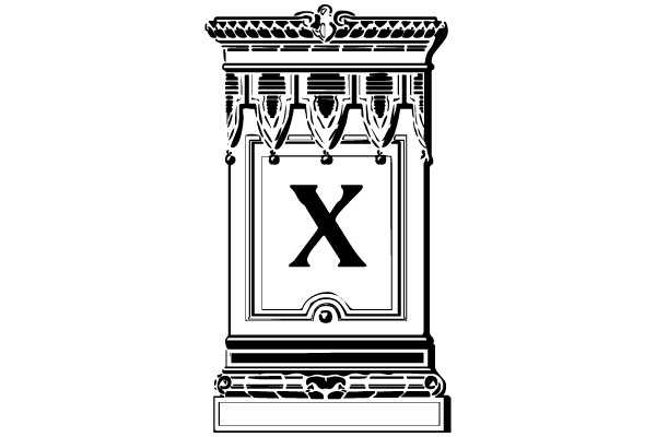 Elegant Monogrammed Letter X