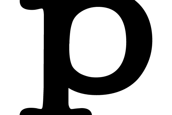 Bold Black Letter 'P'