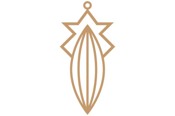 Stylized Star of David Logo with a Golden Point