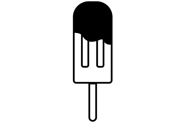 Simplistic Icon of a Dripping Ice Cream Cone