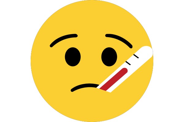 Sick Face with Thermometer Emoji