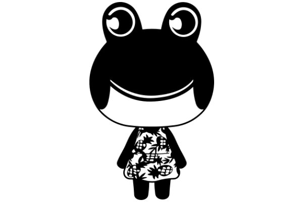 Stylish Frog Character with a Hawaiian Shirt and Big Smile