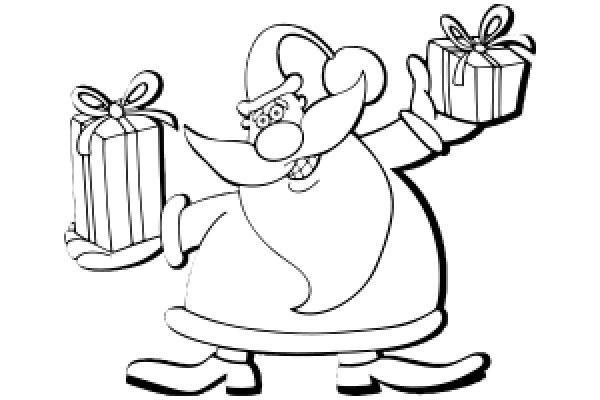 A Festive Santa Claus, Ready to Deliver Gifts!