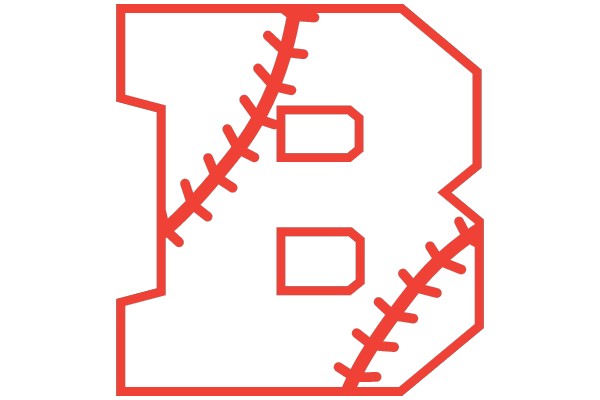 Baseball Stitched Letter B
