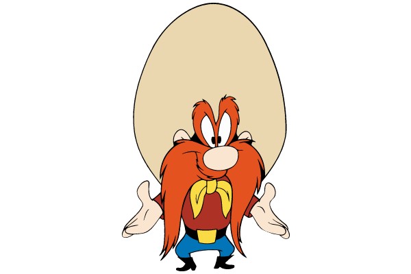 Surprised Looney Tunes Character with a Large Egg