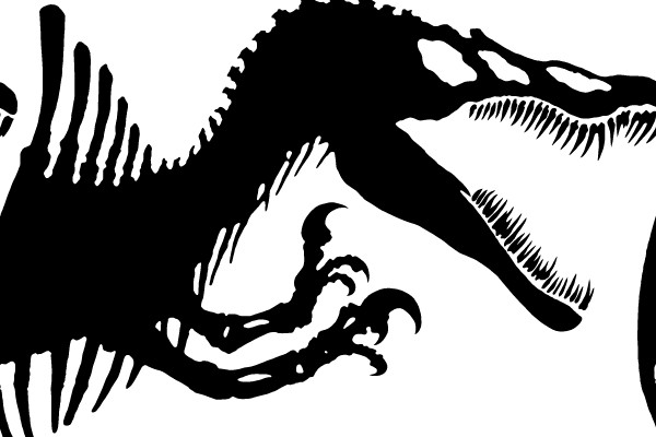Silhouette of a Dinosaur