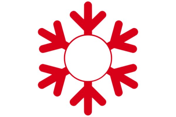 Vibrant Red Snowflake Design