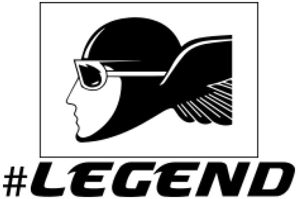 A Stylish Logo for a Brand Called 'LEGEND' Featuring a Sunglasses-Wearing Mask