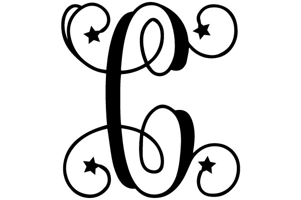 Elegant Monogram with Stars