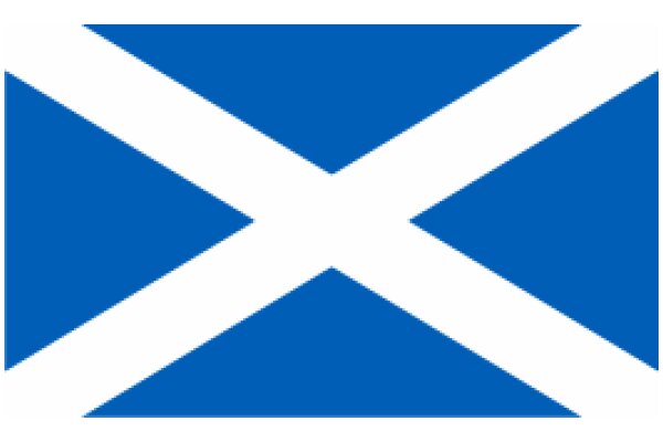 Vibrant Blue and White Cross Symbol