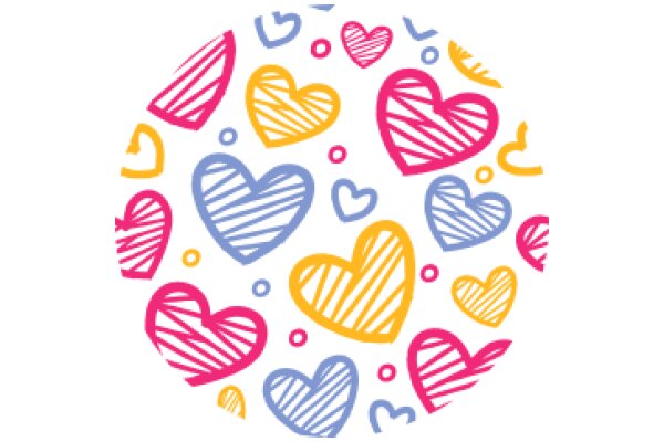 Vibrant Heart Pattern: A Colorful Display of Love and Affection