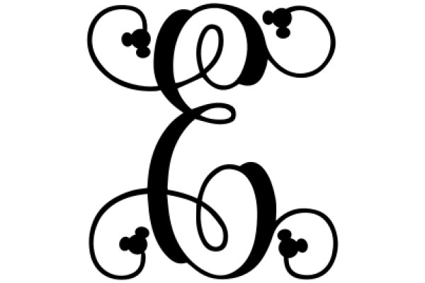 Stylized Monogram Design with a Disney-Inspired Twist