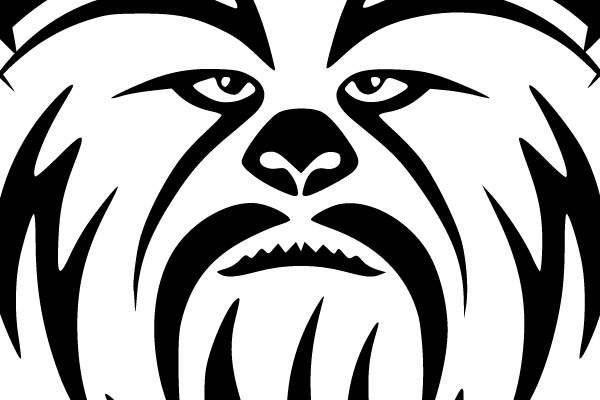 Tribal-Inspired Wolf Head