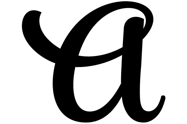 Brushed Script Letter 'a'