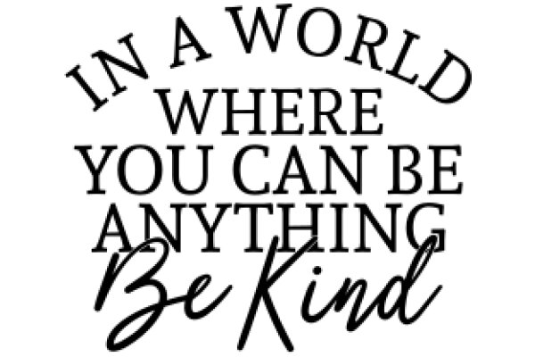 Inspirational Quote: A World Where You Can Be Anything, Be Kind