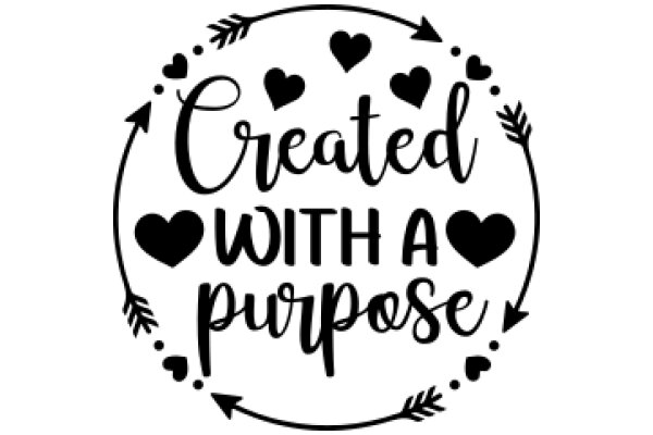 Hand-Drawn Logo: 'Crafted with Love and Purpose' - A Symbol of Artisanal Creativity and Passion