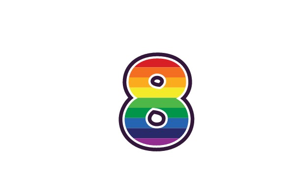Rainbow Number 8 Icon