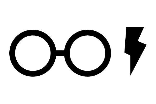 Glasses and Lightning Bolt