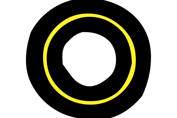 Black and Yellow Cylindrical Logo