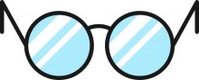 Stylish Blue and Silver Glasses with Black Frame