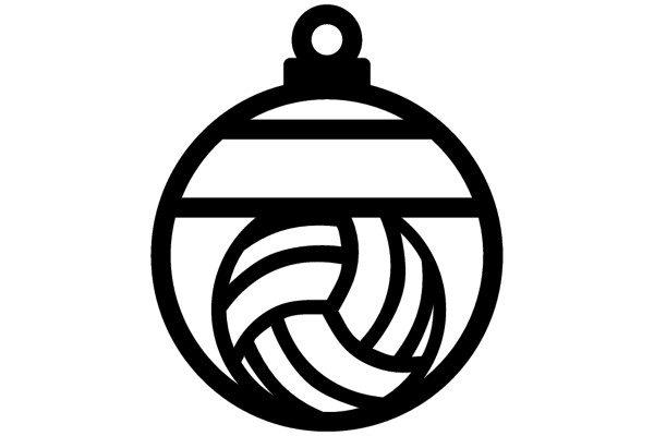 Volleyball-Adorned Christmas Ornament: A Festive and Active Decoration