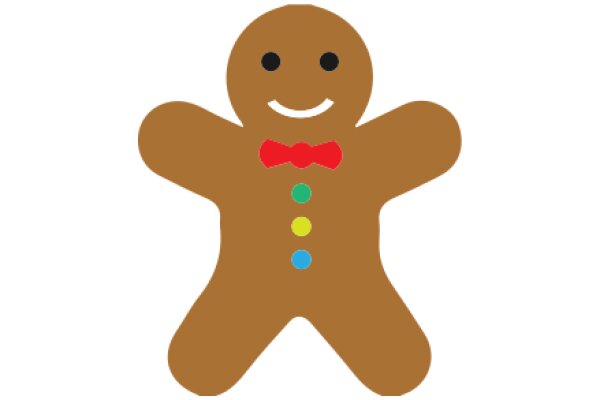 A Delightful Gingerbread Cookie with a Bowtie, Smiling and Ready to Celebrate!