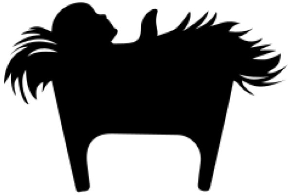 A Silhouette of a Person Lying on a Chair with a Fluffy Hairdo