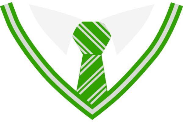 Stylish Green and Gray Striped Tie with a Pointed Tip