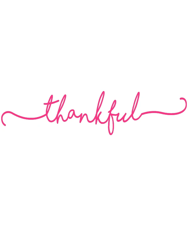 Expressing Gratitude with Pink Cursive Script
