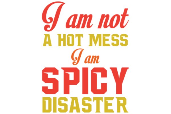 A Humorous Take on Spicy Disasters: 'I Am Not a Hot Mess, I Am Spicy Disaster'