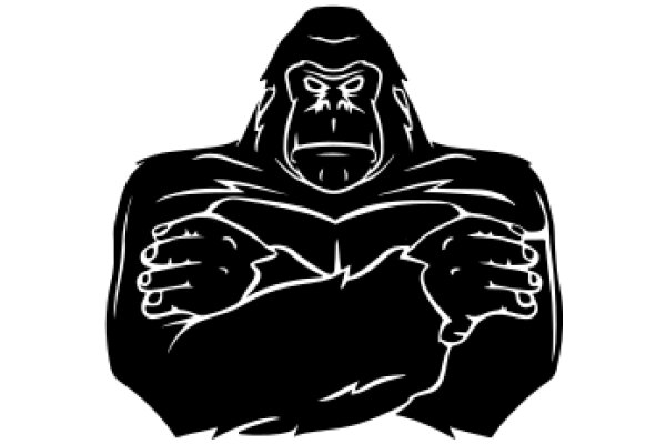 A Silhouette of a Gorilla with a Thoughtful Expression