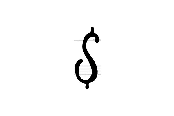 Curved Black Hook Symbol