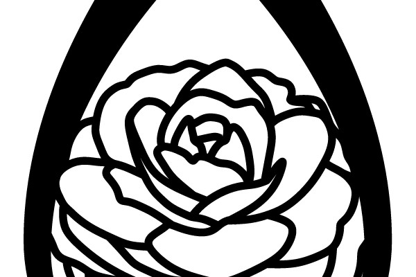 Water Droplet with Rose Outline