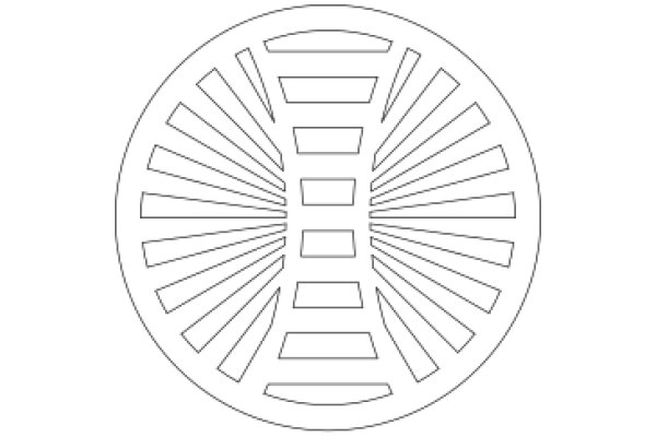 Simplistic Geometric Design: A Circle with Radiating Lines