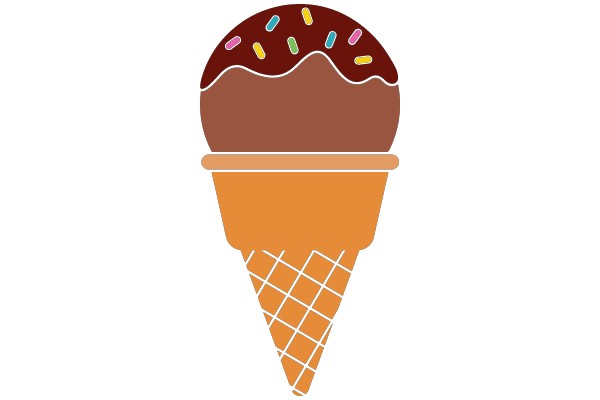 A Delightful Ice Cream Cone with Sprinkles
