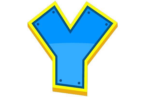 Bold Blue and Yellow 'Y' Icon