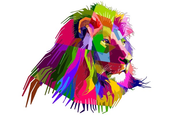 Vibrant Vision: The Multicolored Majesty of the Lion