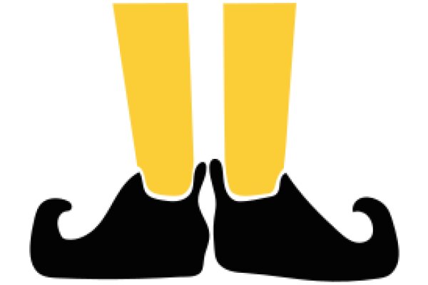 A Playful Illustration of Yellow Shoes and Black Socks