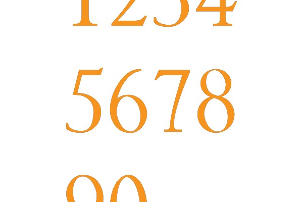 Orange Numbers Display
