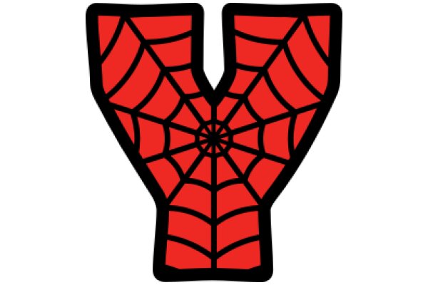 Vibrant Red Spiderweb Design