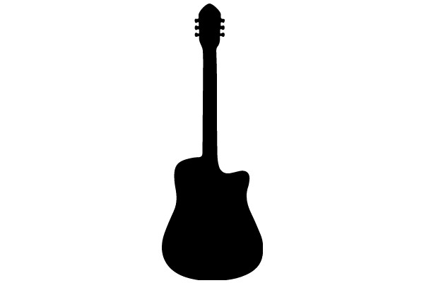 A Silhouette of a Guitar: A Symbol of Music and Creativity