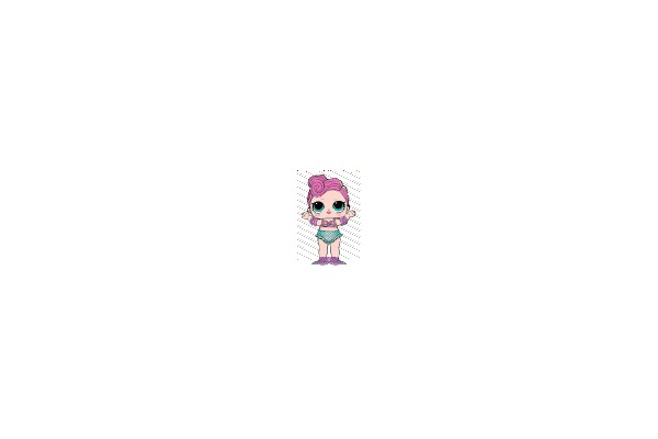 Colorful Cartoon Character with Heart-Shaped Eyes
