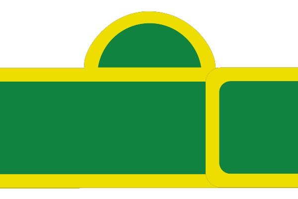 Untitled Green and Yellow Rectangular Sign