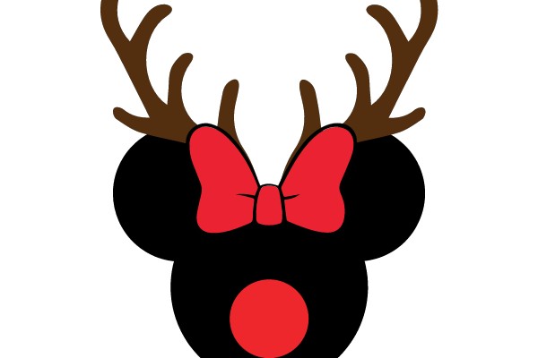 Mickey Mouse as Rudolph the Red-Nosed Reindeer