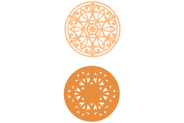 Two Beautiful Patterns: A Circular Design and a Star-like Symbol