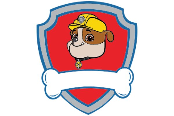 A Playful Pup in a Hard Hat: A Fun and Friendly Emblem for a Construction Company