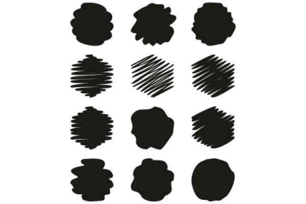 A Collection of Abstract Black Shapes