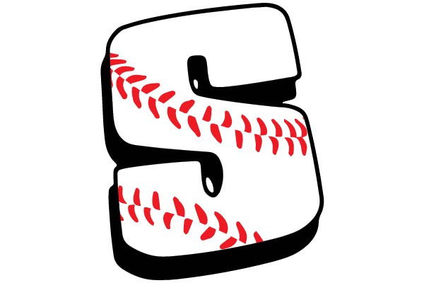 Baseball Stitched Letter S