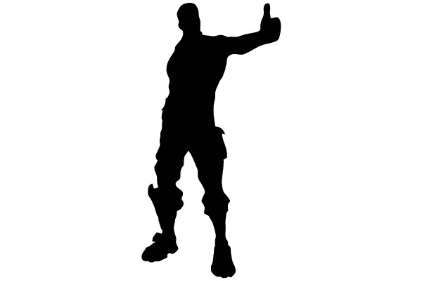 Silhouette of a Thumbs-Up Gesture.