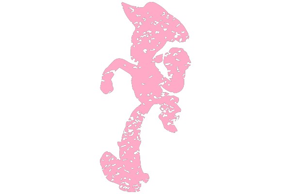 Abstract Pink Patterned Outline